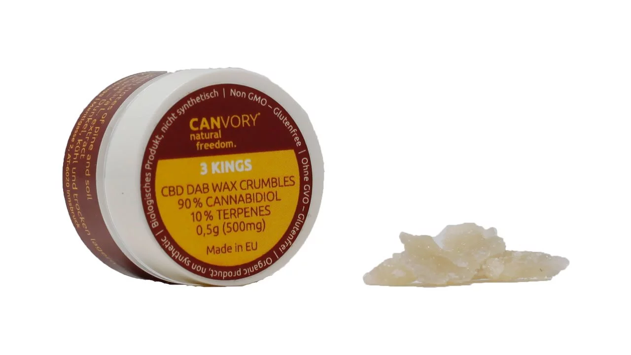 Kaufen Sie 3 Kings CBD Terpsolat Cannabidiol Wachs Dab Wax 90 %, 500 mg online