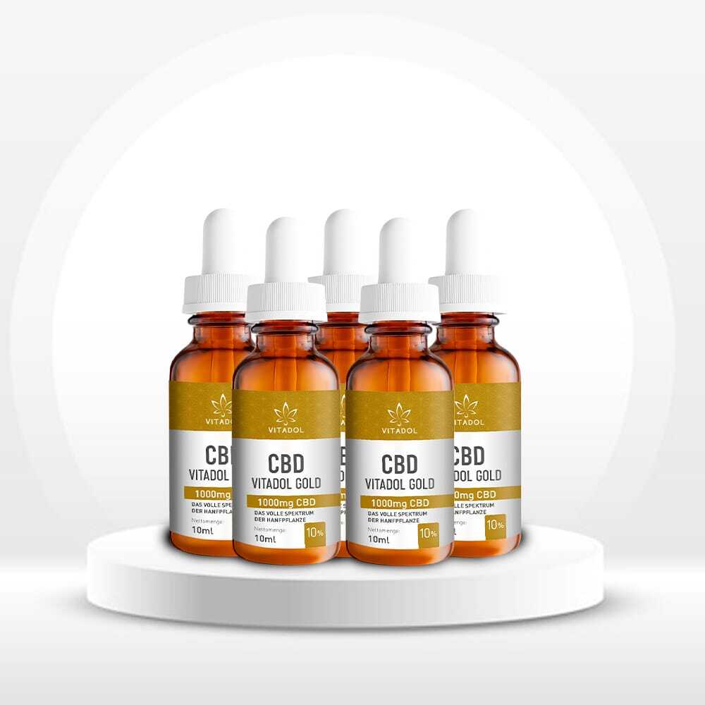 5 x Vitadol Gold CBD-Öl 10% 10ml Online Kaufen
