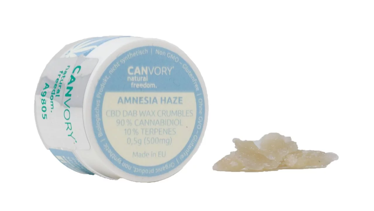 Amnesia Haze CBD Terpsolat Cannabidiol Wachs Dab Wax 90 %, 500 mg online kaufen