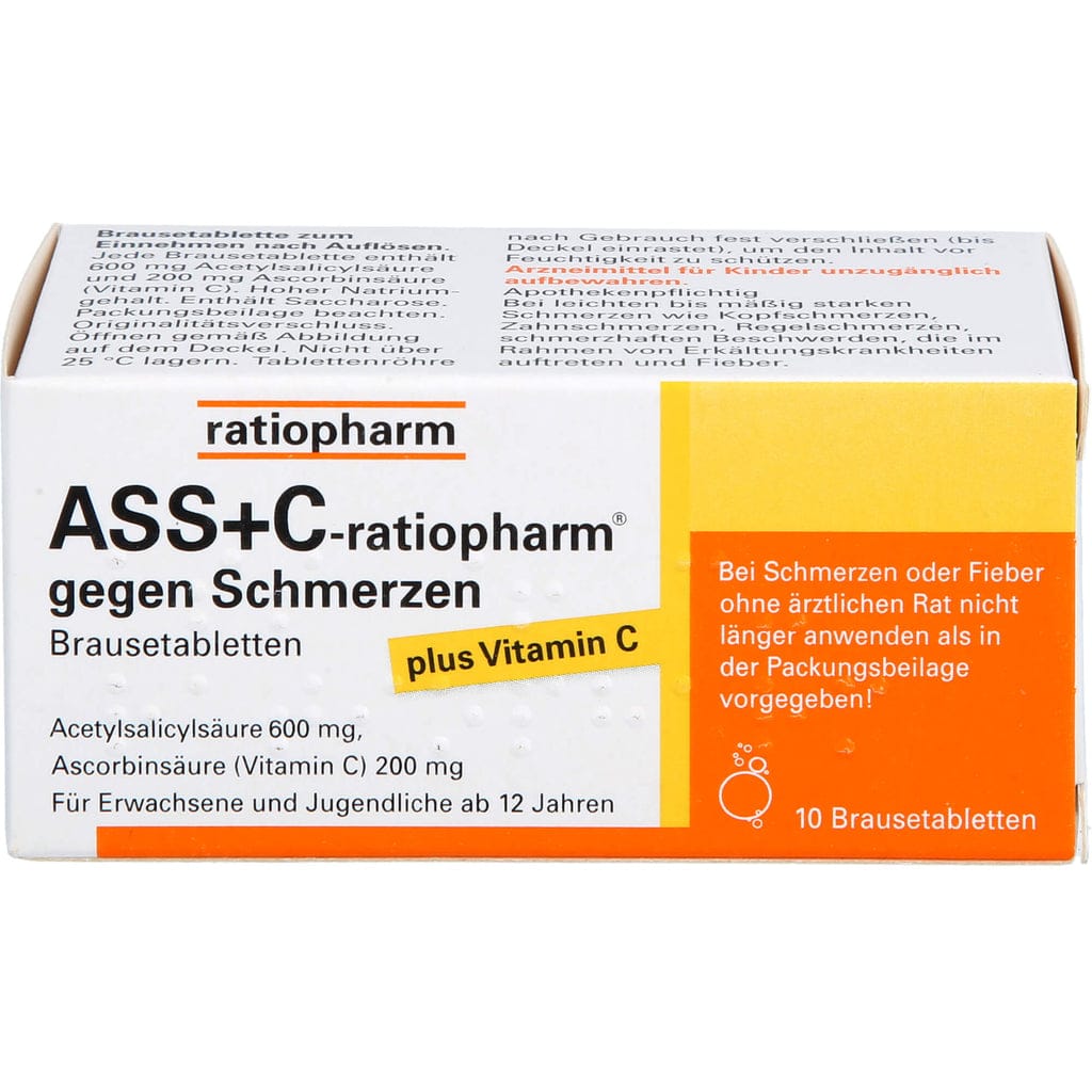 ASS+C-ratiopharm gegen Schmerzen Brausetabletten, 10 St Tablets zum Online-Verkauf