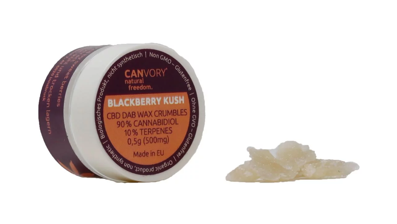 Kaufen Sie Blackberry Kush CBD Terpsolat Cannabidiol Wachs Dab Wax 90 %, 500 mg online