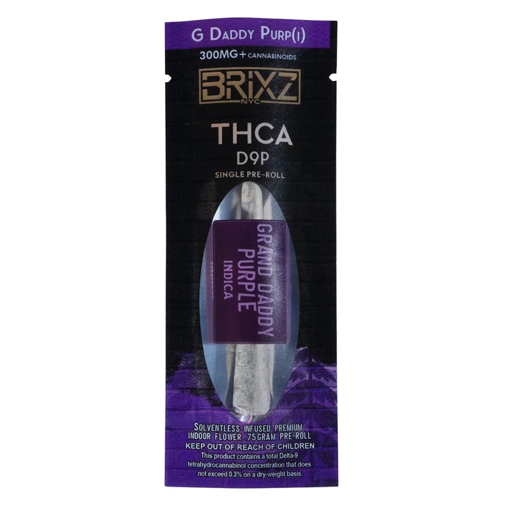 Buy BRIXZ D9P Shatterwalkerz Single Pre-Roll 0.75g Online