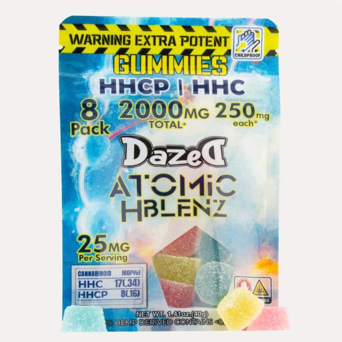 Buy Dazed Atomic H Blenz Gummies 250mg 8pc Online