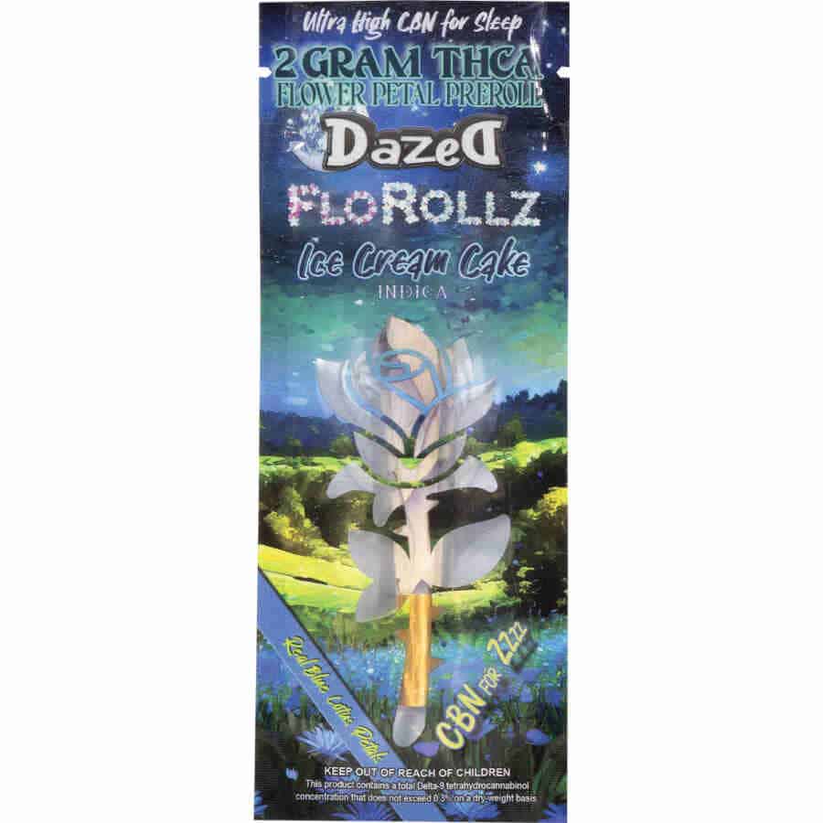 Buy Dazed FloRollz THCa Pre-Roll 2g - Ice Cream Cake Online