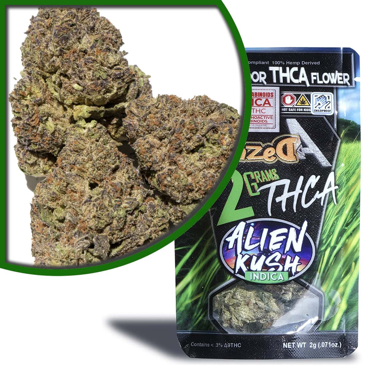 Dazed THCa Exotic Indoor Flower 2g - Alien Kush online kaufen