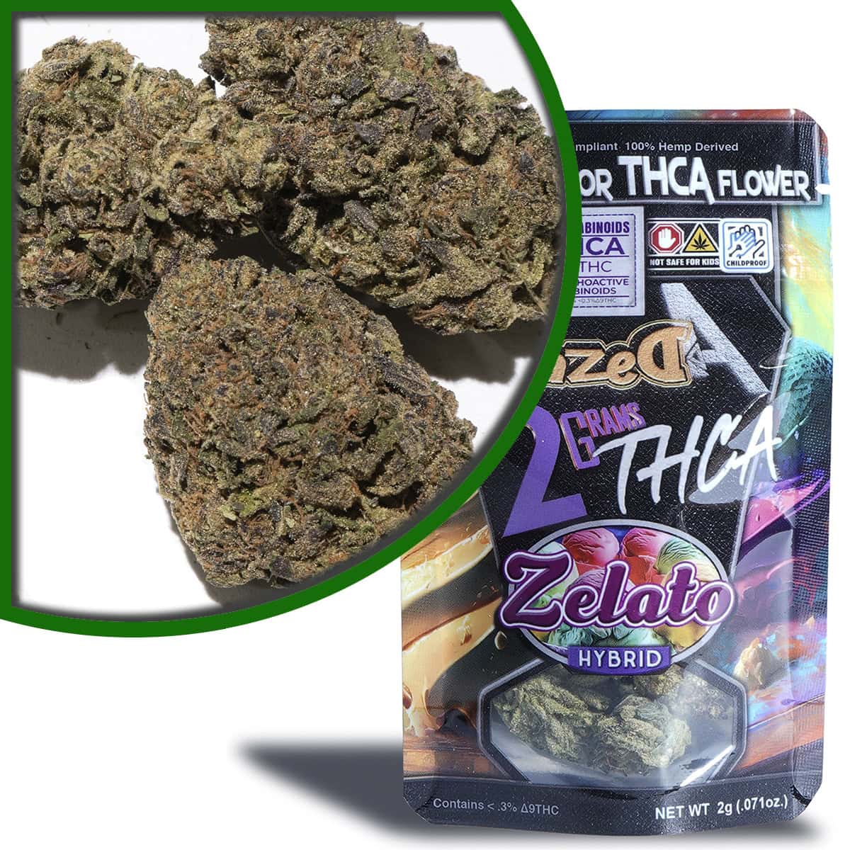 Buy Dazed THCa Exotic Indoor Flower 2g - Zelato online