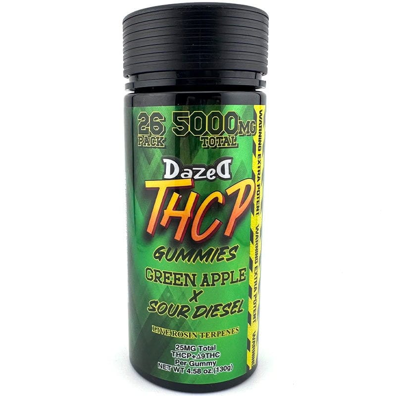 Buy Dazed THCP Gummies 193mg 26pc - Green Apple Online