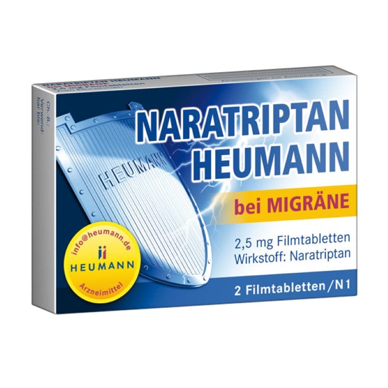 Buy Naratriptan Heumann for Migraine Film-coated Tablets, 2 pcs. Tablets Online