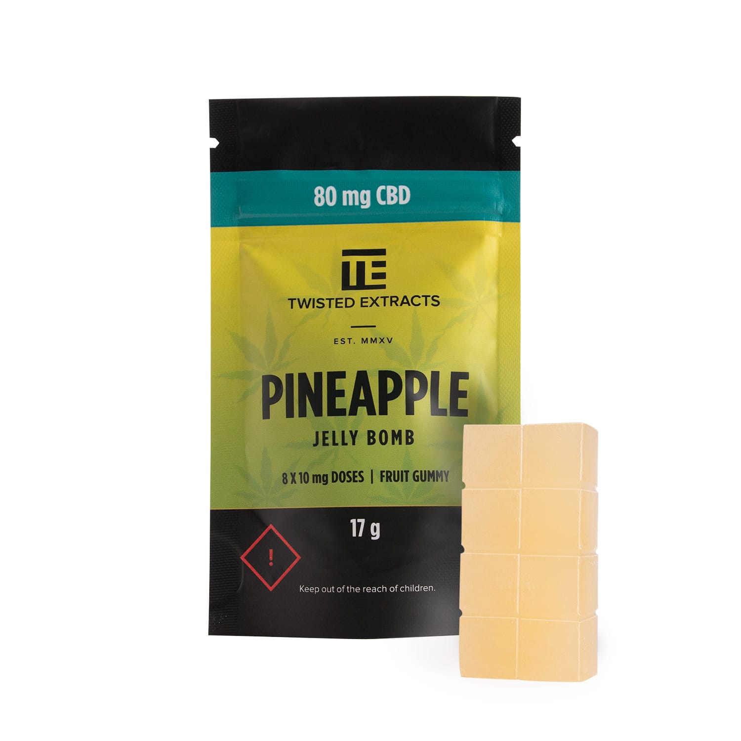 Twisted Extracts Ananas-Geleebomben 80mg CBD Online Kaufen