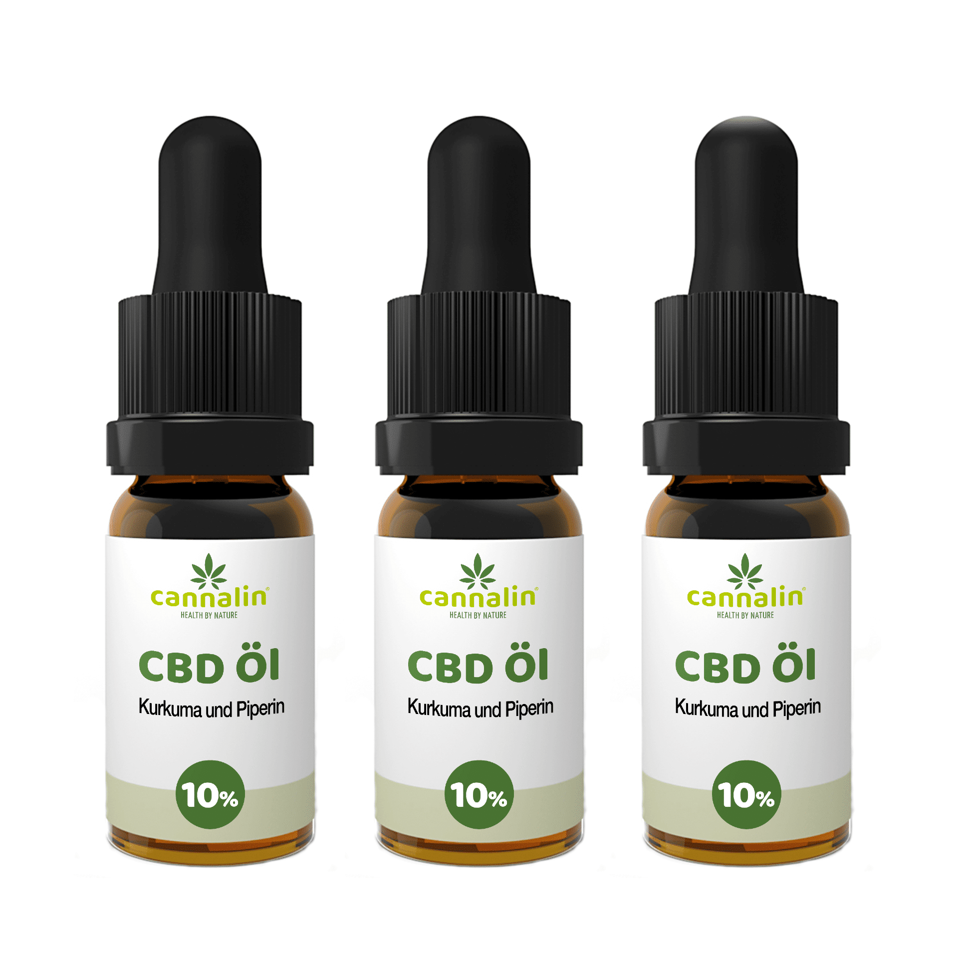 CBD Öl 10% Kurkuma & Piperin | 3 zum Preis von 2