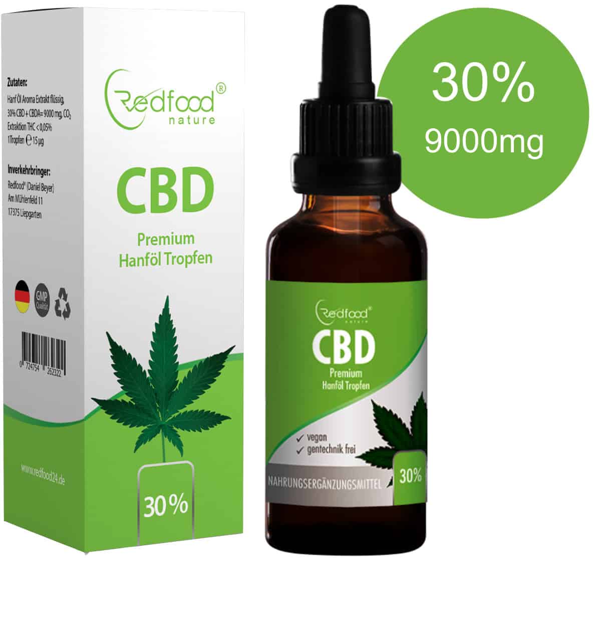 Kaufen Sie CBD ÖL 30 % Vollspektrum Hanf Öl 30ml (9000 mg) online