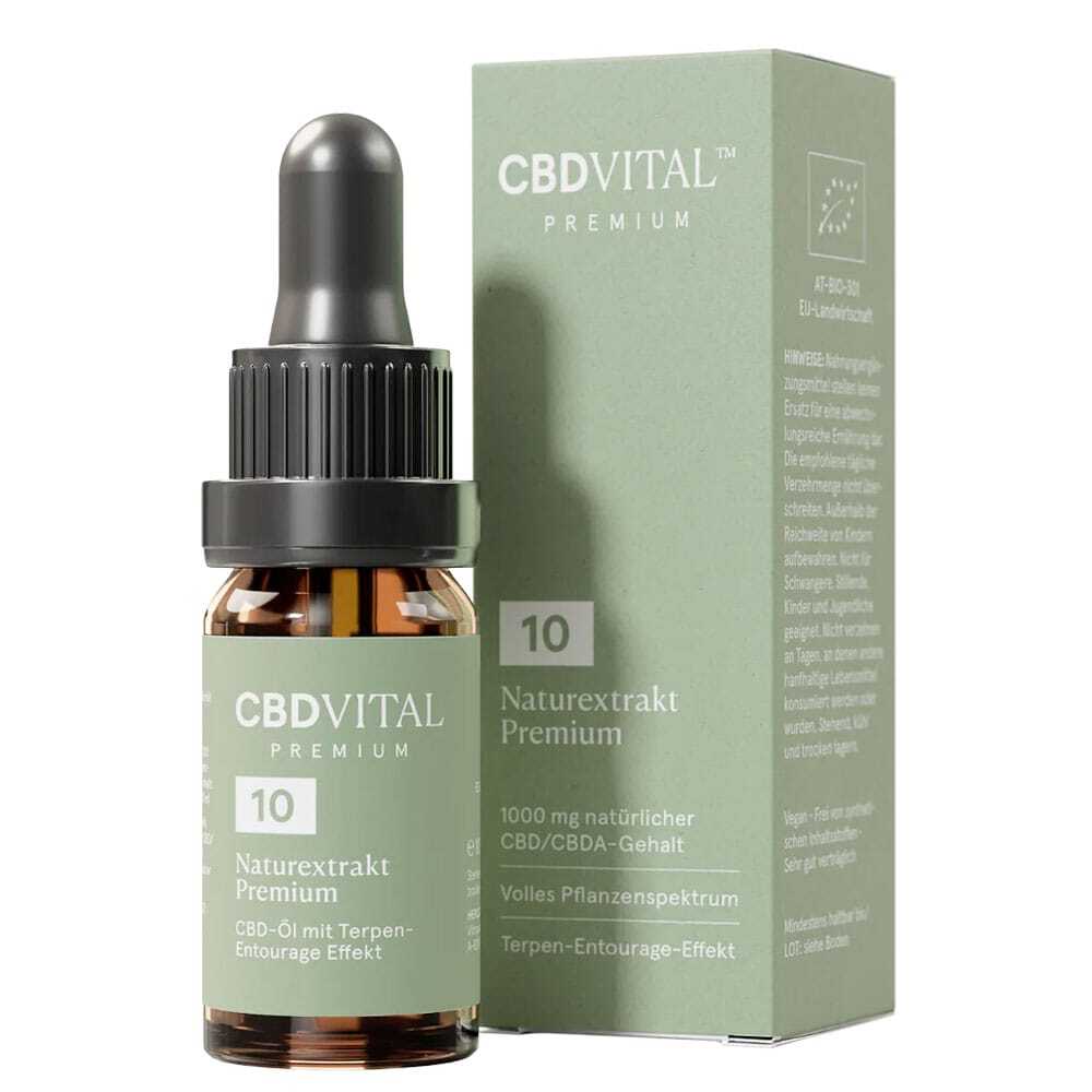 CBDVital Premium Bio CBD Öl 10% Naturextrakt | Vollspektrum Online Kaufen