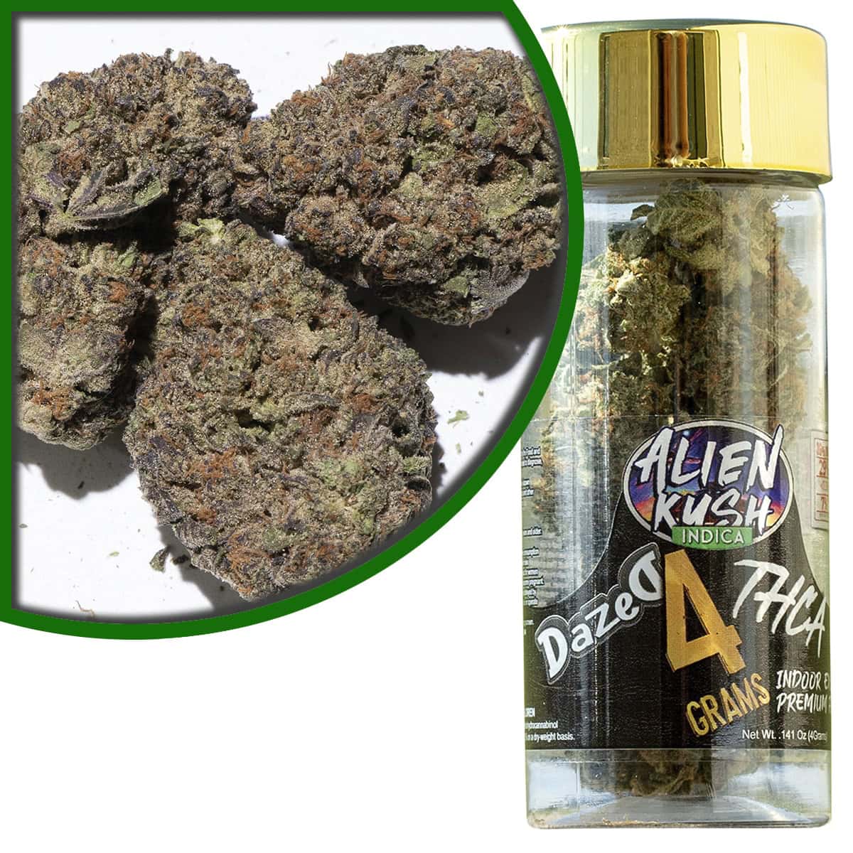 Dazed THCa Premium Indoor Flower 4g - Alien Kush online kaufen