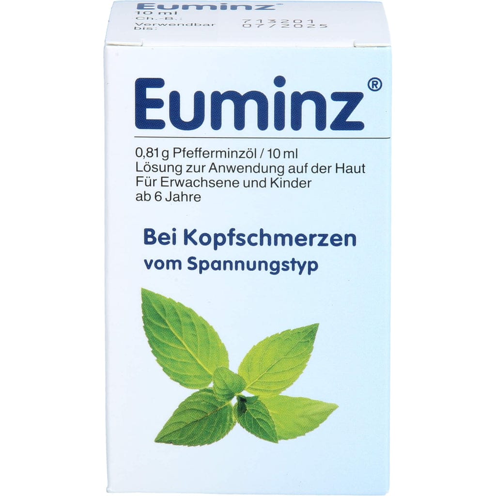 Euminz active ingredient: Peppermint oil solution for headaches, 10 ml solution for sale online
