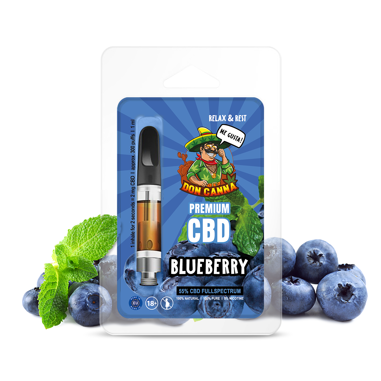 Hanfosan Premium CBD Liquid Blueberry - 1 ml