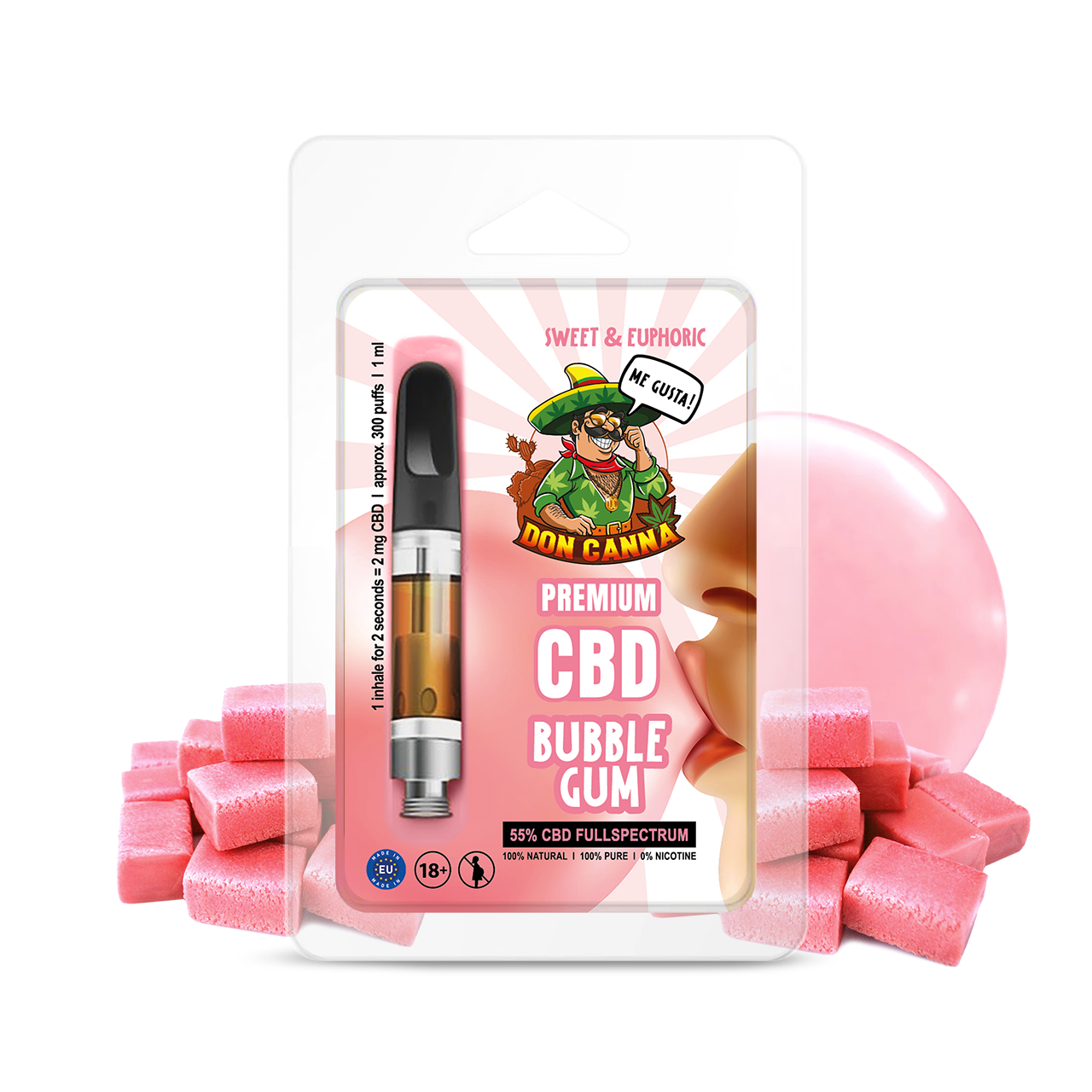 Hanfosan Premium CBD Liquid Bubble Gum - 1 ml