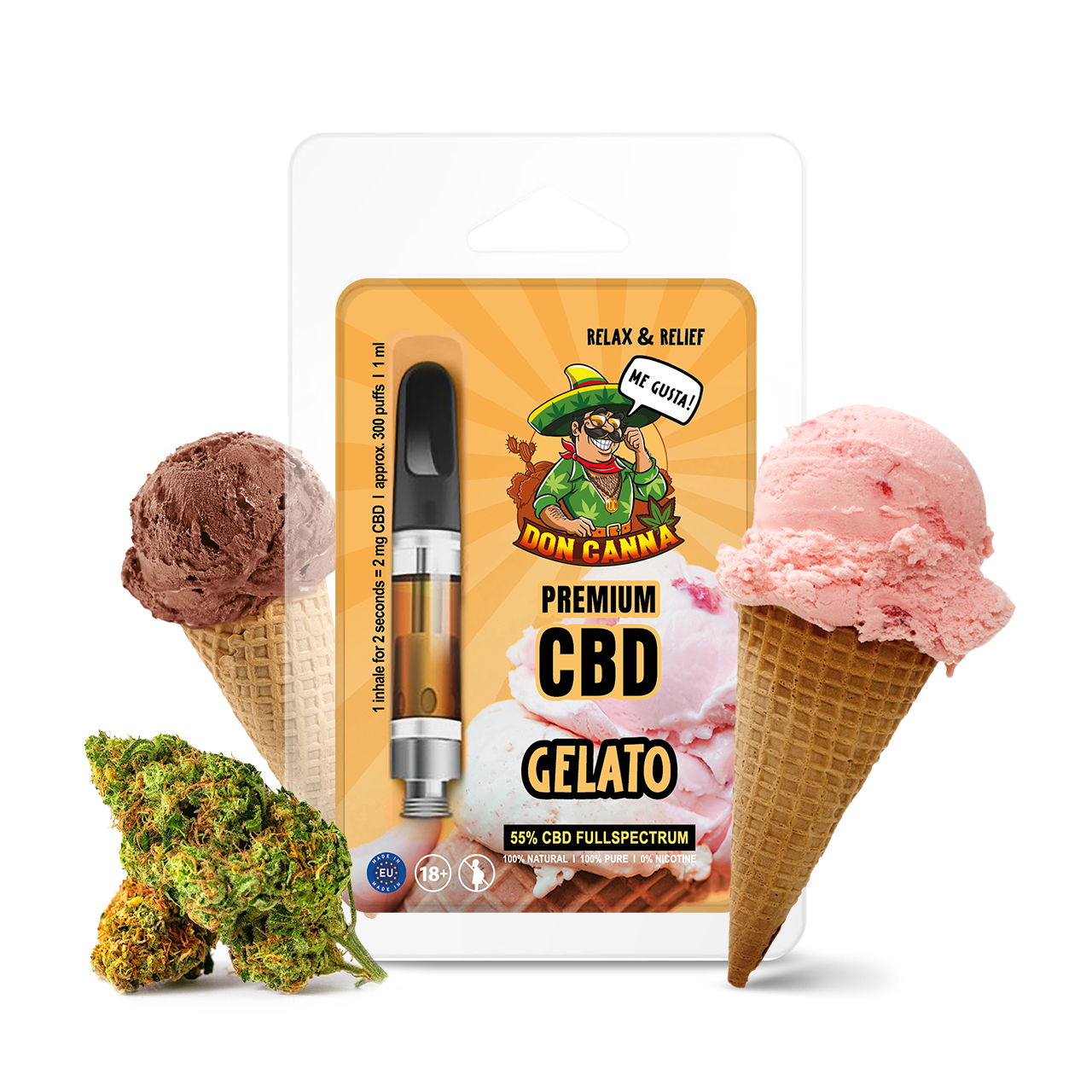 Hanfosan Premium CBD Liquid Gelato - 1 ml