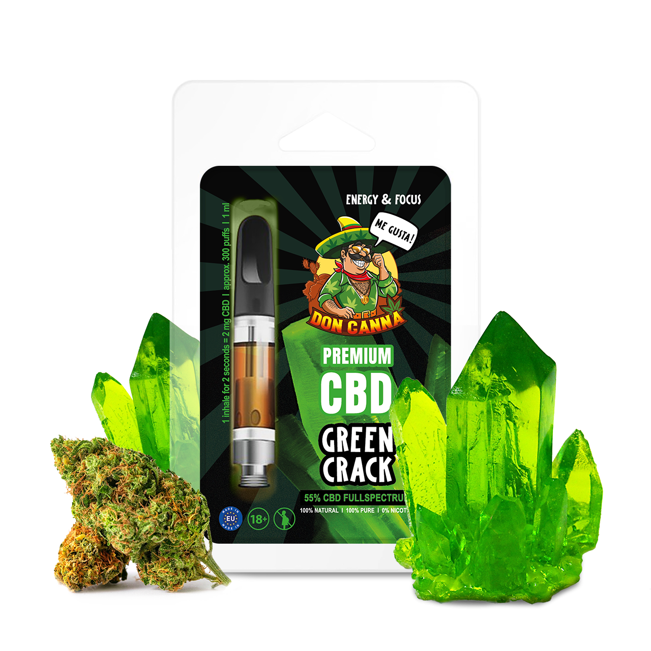 Hanfosan Premium CBD Liquid Green Crack - 1 ml