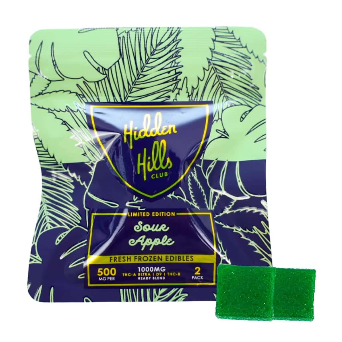 Hidden Hills Heady Blend Edibles 2pc - Sour Apple for sale online