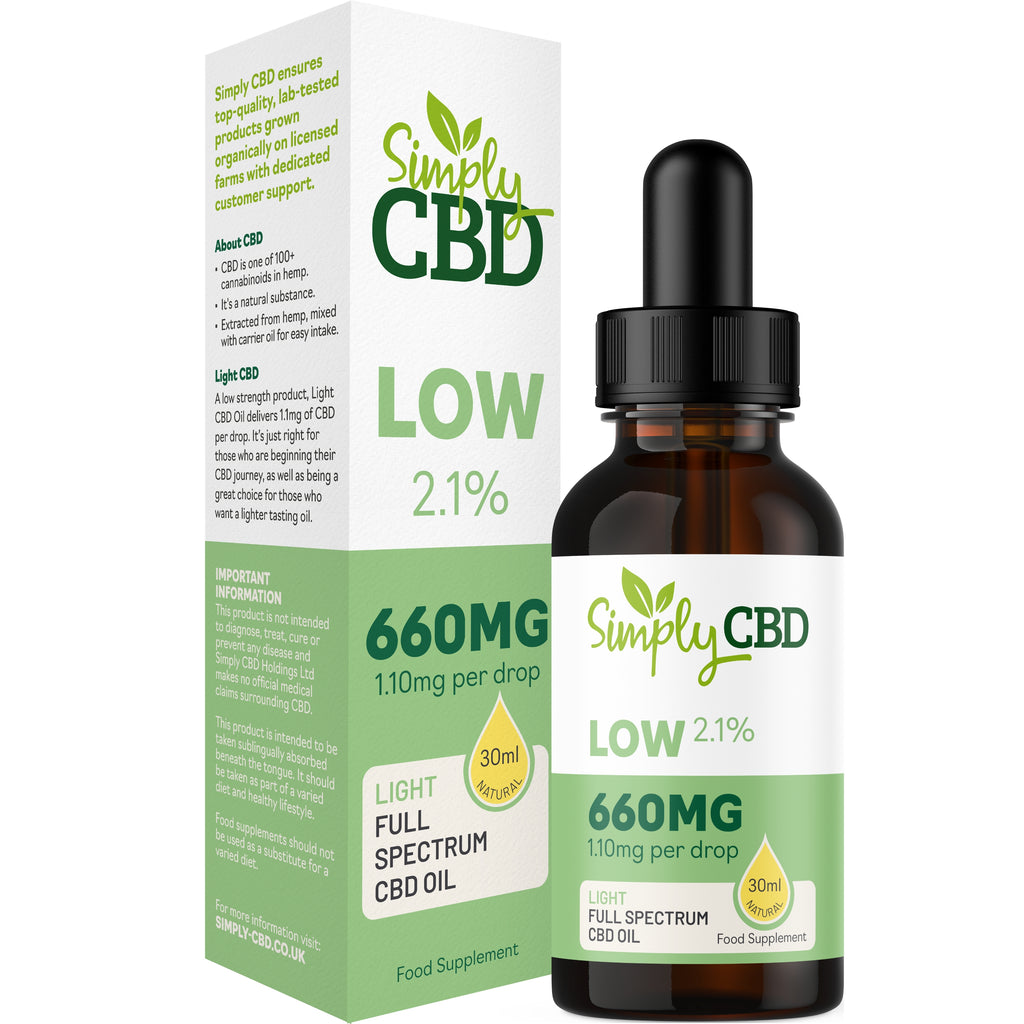 Leichtes CBD-Öl – 2,1 % Stärke (30 ml) – Online erhältlich