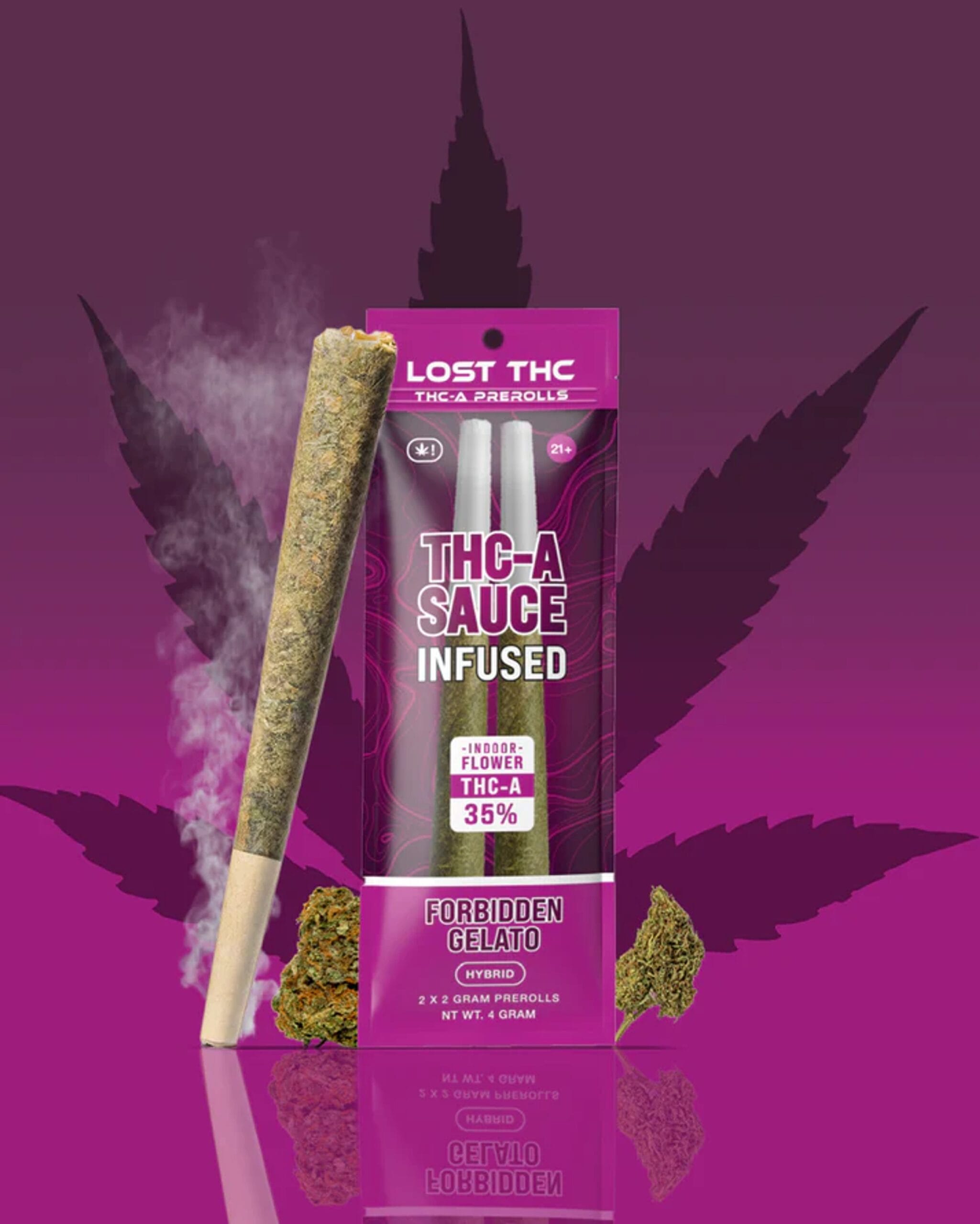 Lost THC THCa Sauce Pre-Rolls 2 x 2g For Sale Online