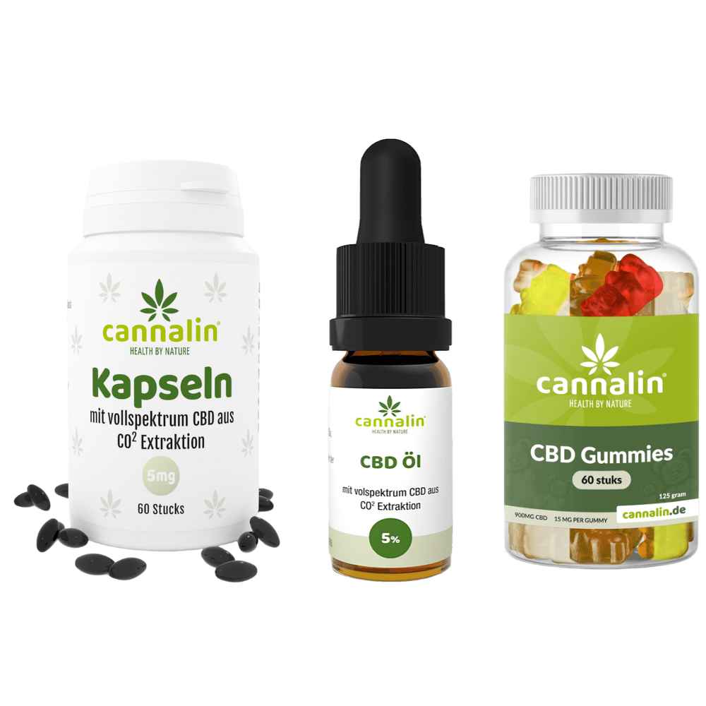 Kaufen Sie Probepaket 5% Vollspektrum + 5mg Kapseln + Gummies online