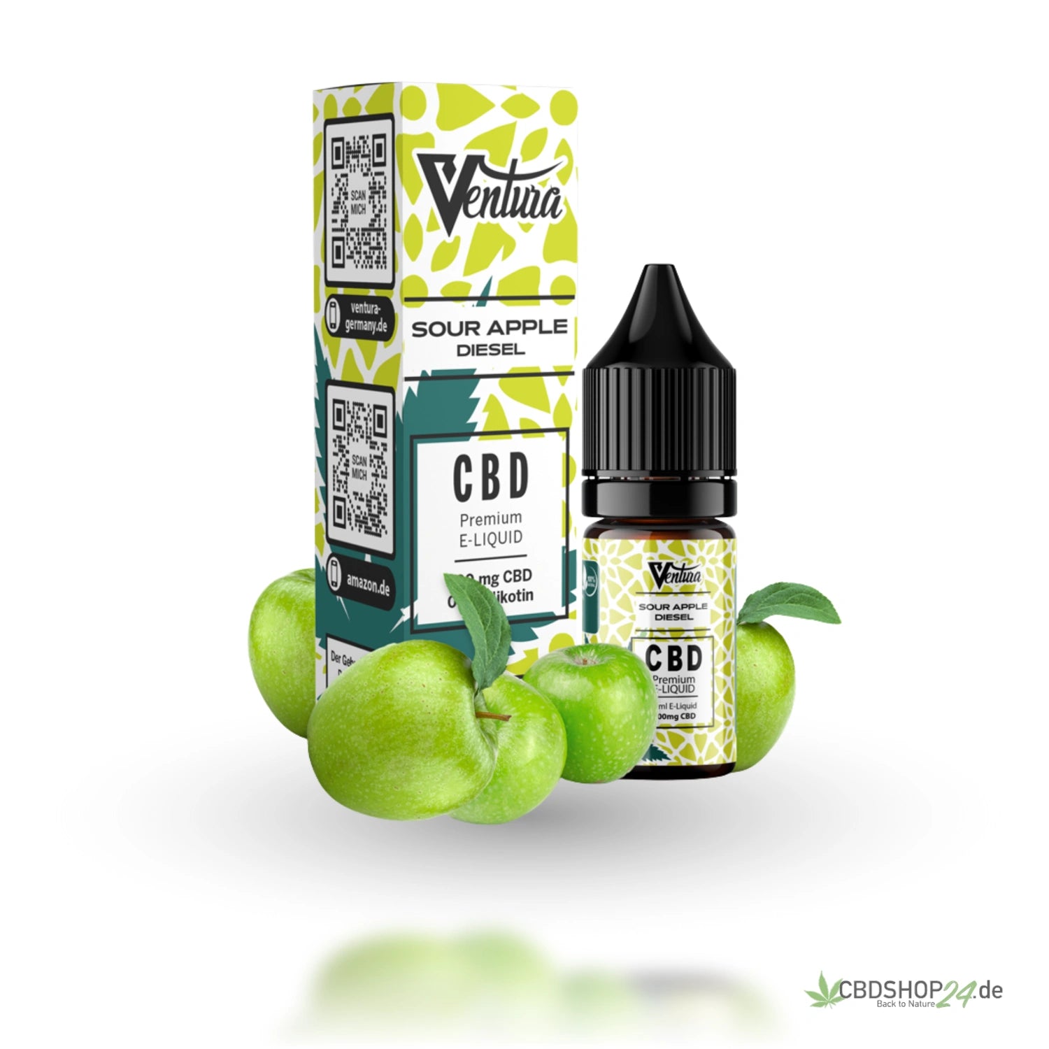 Ventura CBD Liquid 600mg - Sour Apple Diesel online kaufen
