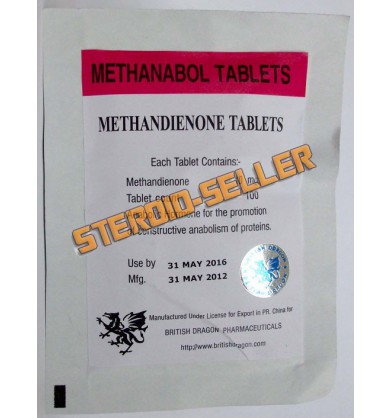 BUY Methanabol (Methandienone) British Dragon, 100 tabs / 10 mg